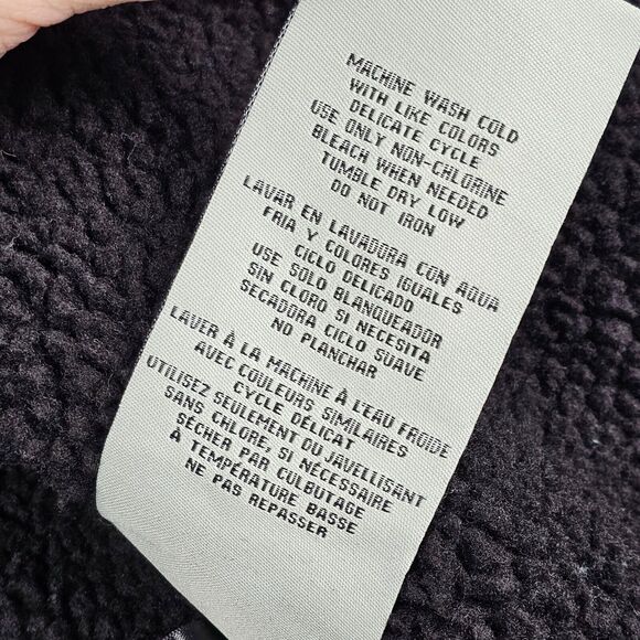 Levis Jacket XL Hooded Faux Leather Brown Sherpa Lined Full Zip Mens Double Zip - Picture 12 of 13